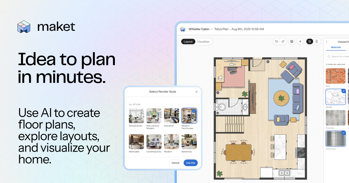 Maket | AI-Powered Floor Plan Creation